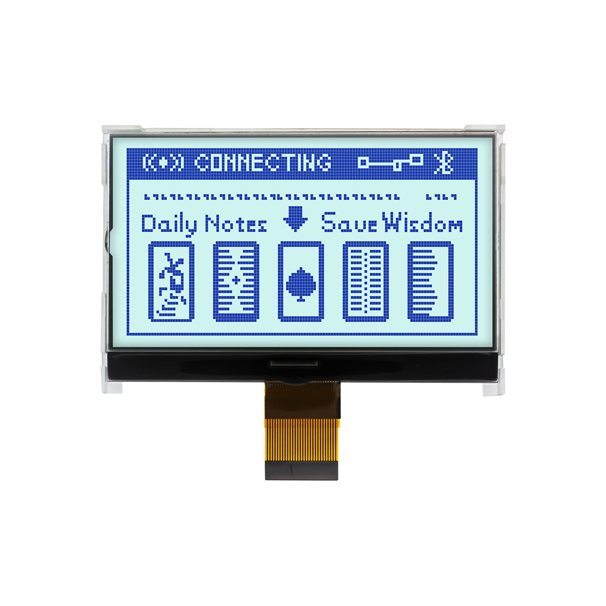 3.1英寸128x64 COG LCD | STN+灰底蓝字液晶显示屏 |  3.3V | Arduino