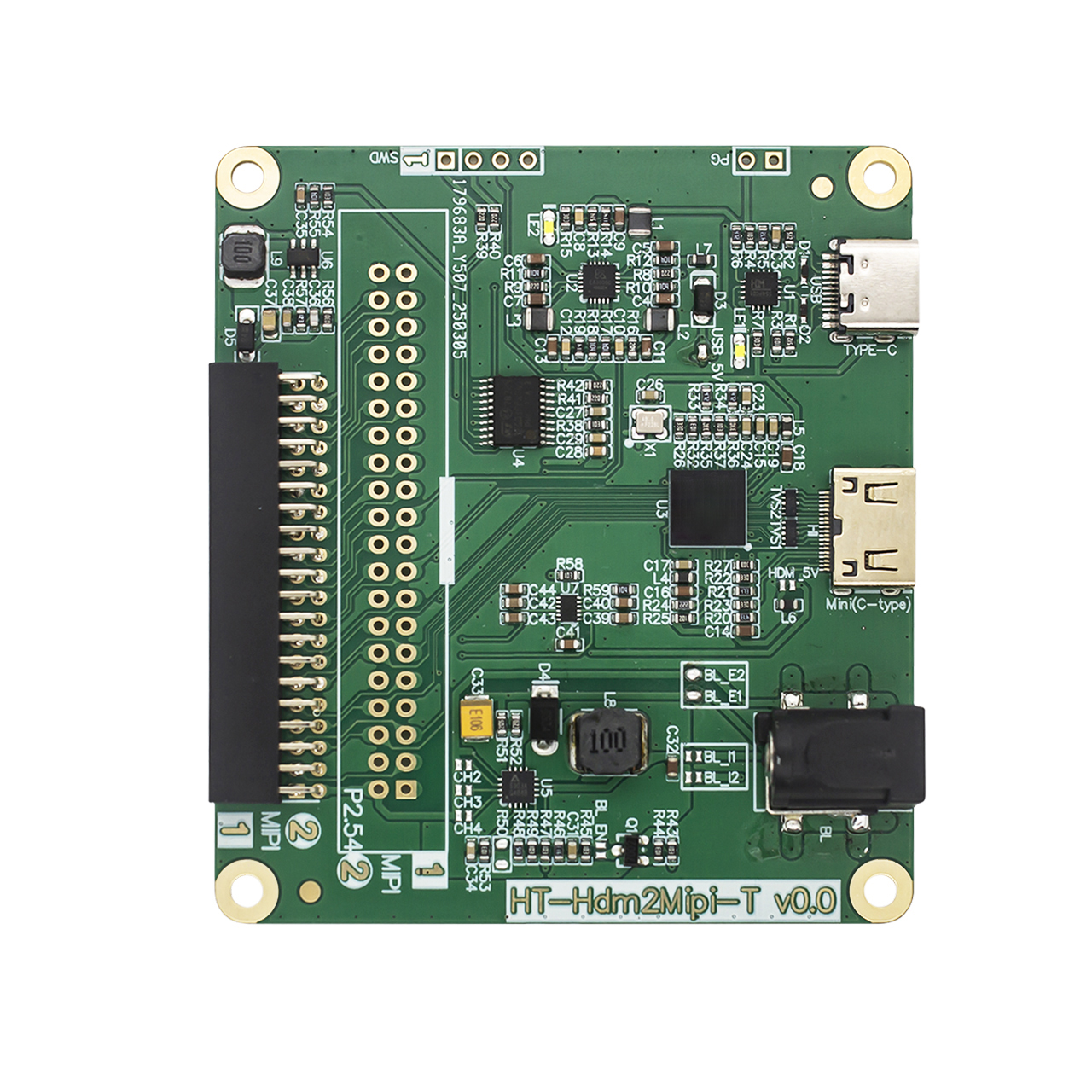 MIPI接口显示屏转HI驱动板 树莓派通用20pin/30pin/40pin