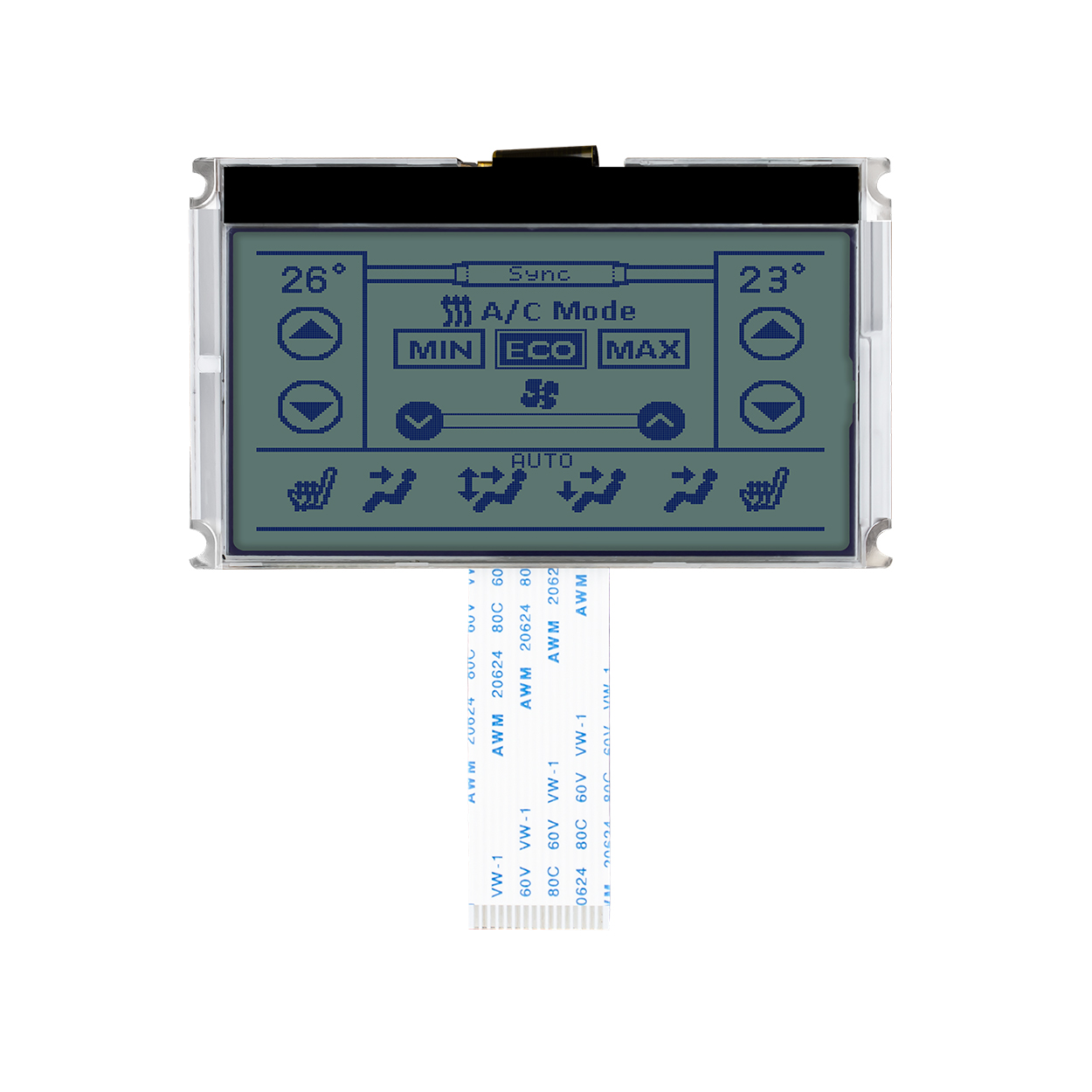 图形 LCD 模块 | STN+| 灰底蓝字 | 3.2寸240X120 UC1608 | MCU | Arduino | 3.3V