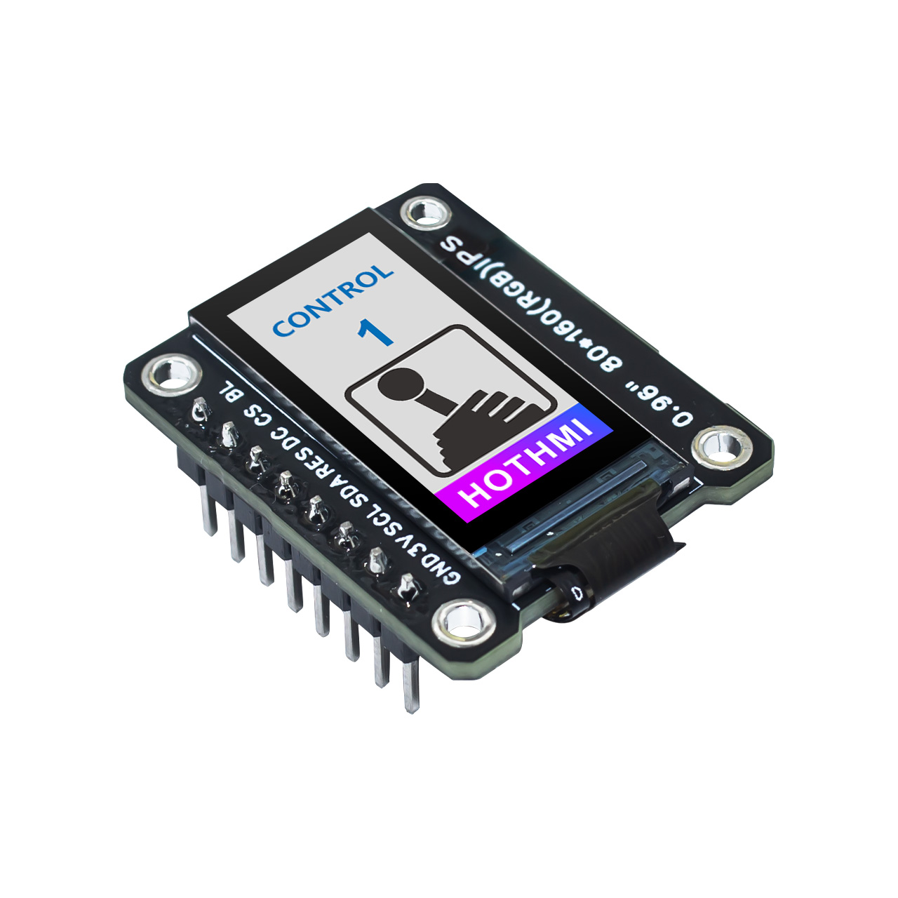 0.96寸TFT 模块-80x160 IPS 显示屏-ST7735S 控制器