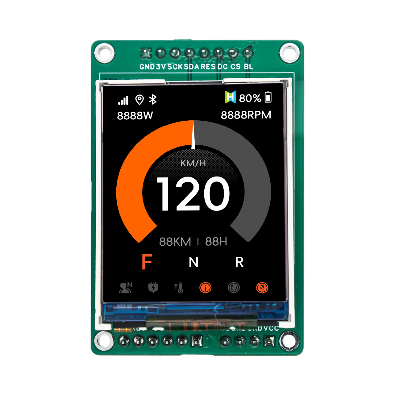 1.7寸TFT显示器模组-128x160 LCD- ST7735S 驱动芯片