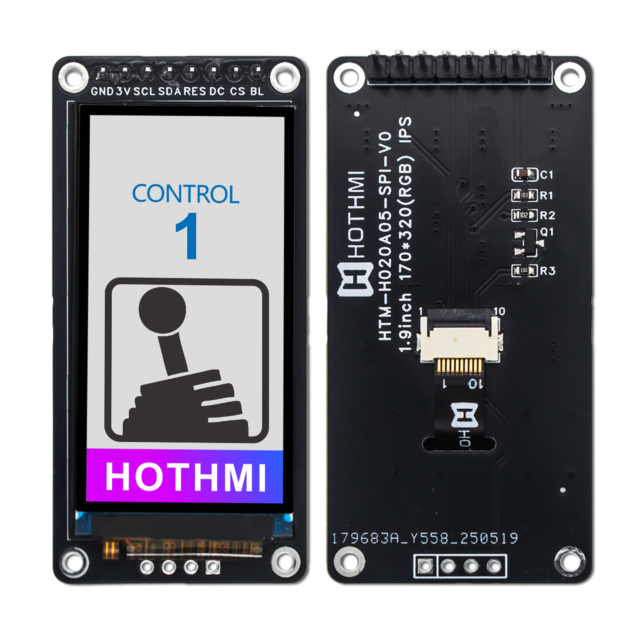 2.0寸TFT LCD模块-170x320 IPS 广视角显示屏-Arduino