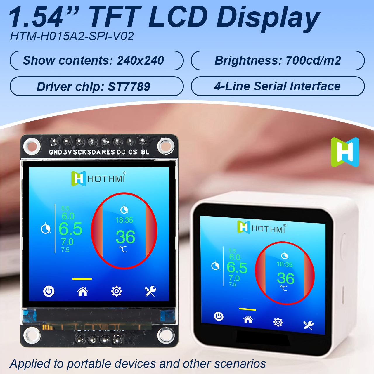1.5寸TFT显示屏-240x240方形LCD显示屏-ST7789驱动板