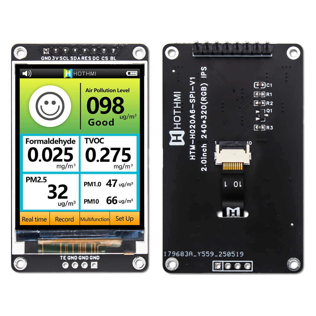 2.0寸TFT LCD模块-240x320液晶显示屏-IPS全视角