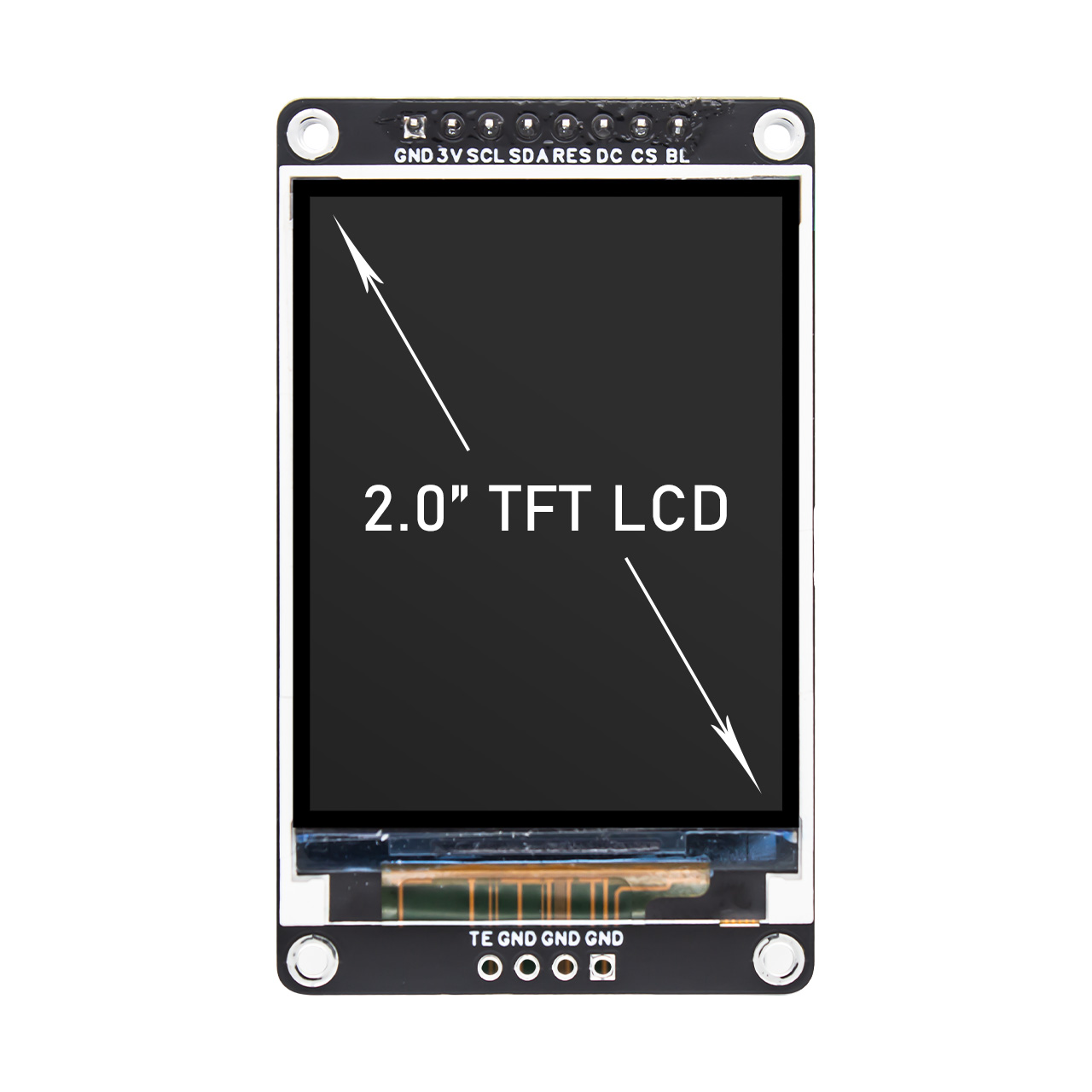 2.0寸TFT LCD模块-240x320液晶显示屏-IPS全视角