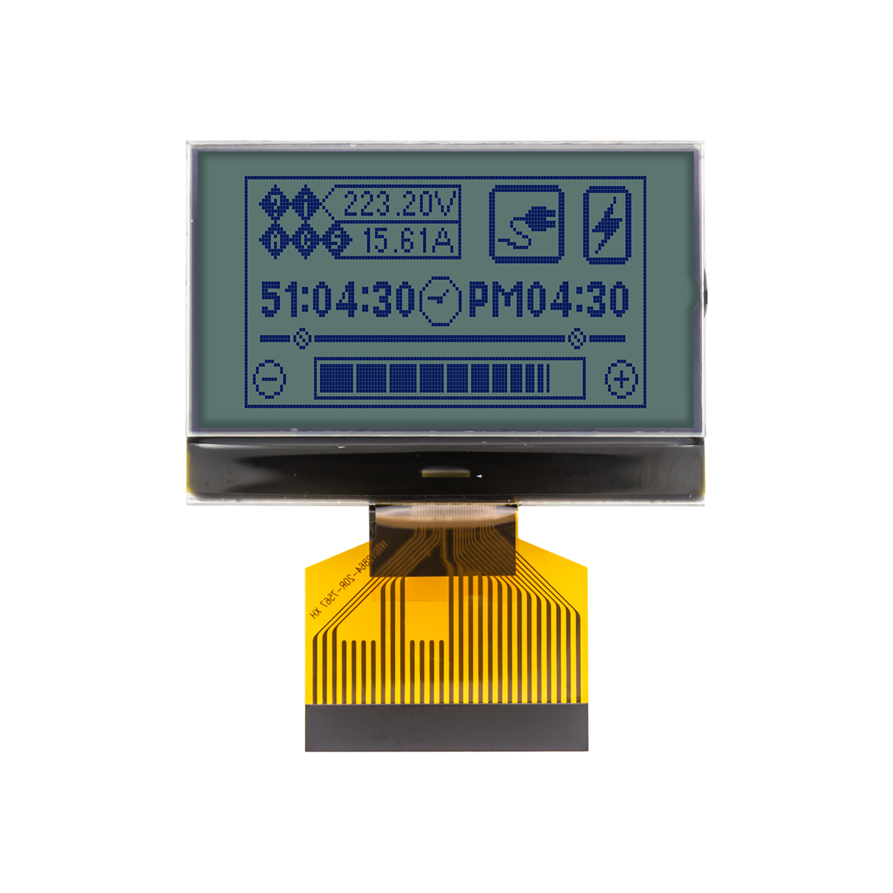 1.8"128x64 图形COG-灰底蓝字LCD- ST7567控制器