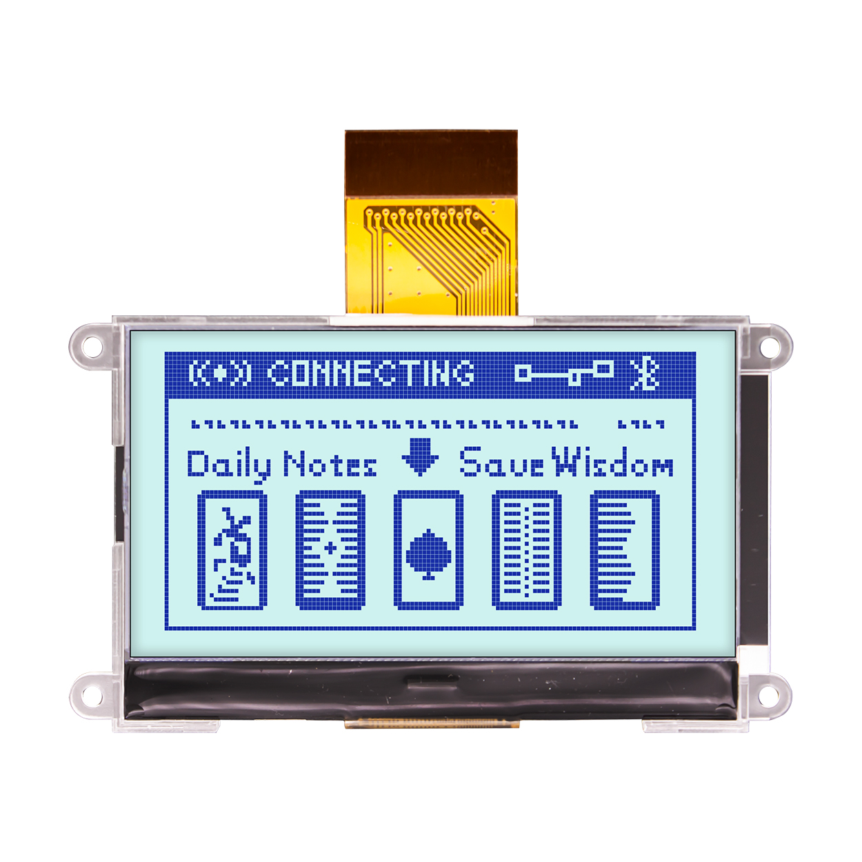 128x64点阵液晶COG LCD-灰底蓝字液晶显示屏-ST7565R控制-Arduino