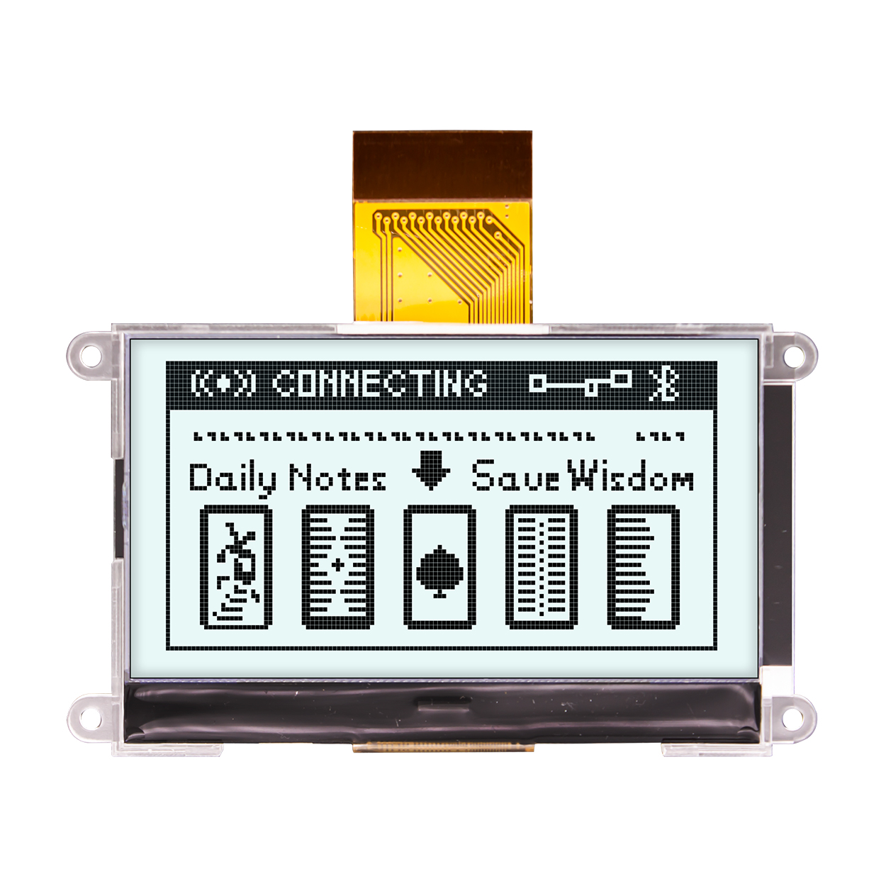 128x64 2.8 英寸COG LCD 显示屏-FSTN(+)白底灰字LCD 显示模组-ST7565R控制器