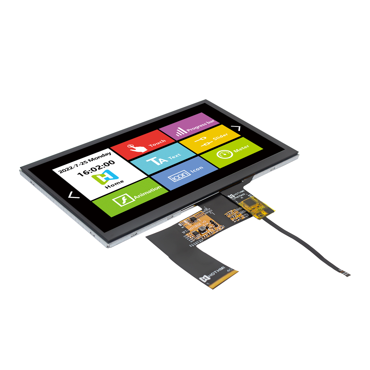 7.0寸TFT显示屏-1024x600电容触控屏-RGB接口高亮度LCD