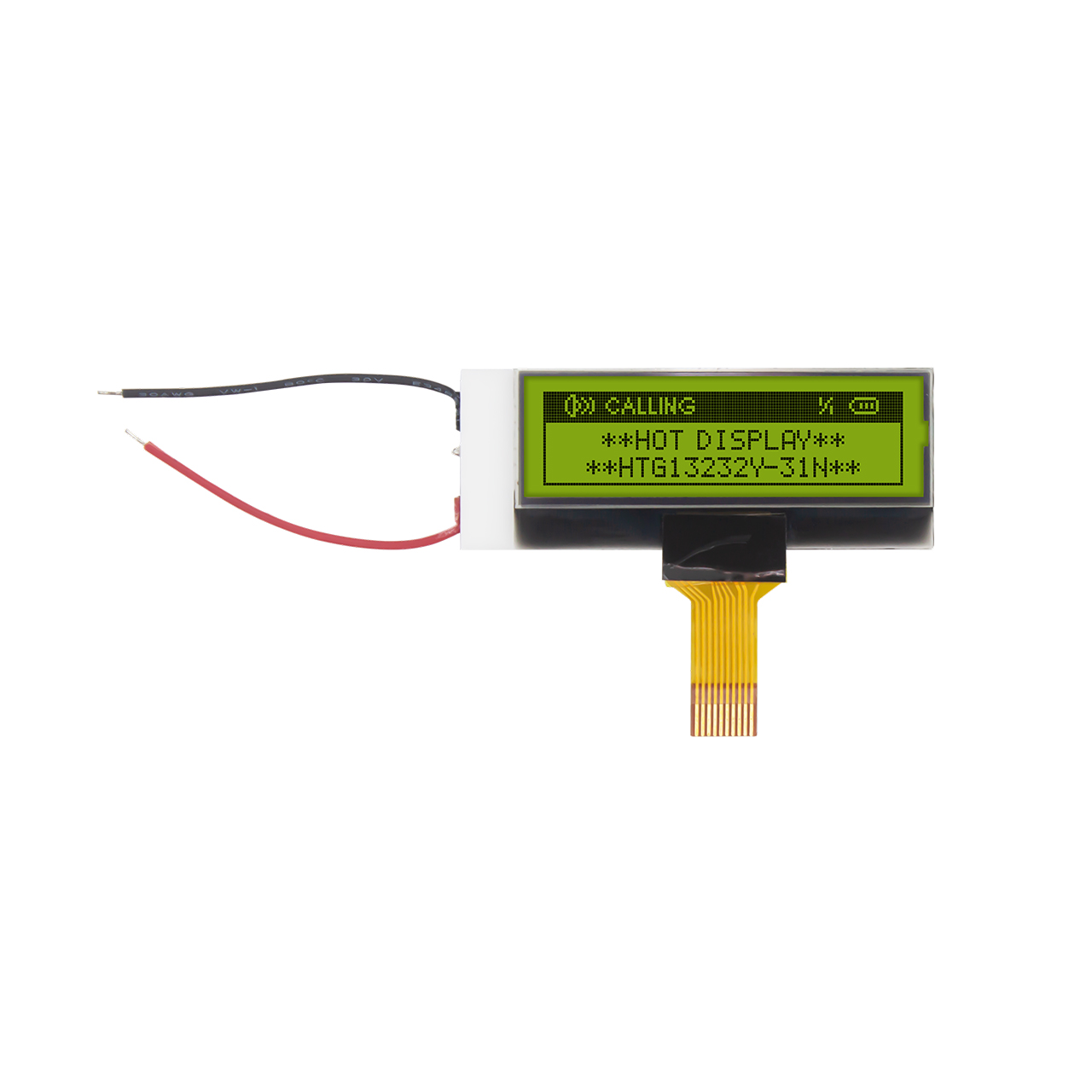 1.3英寸132X32图形液晶COG LCD模块 |  SPI接口 | STN+ | 黄绿背光 | 3.3v | ST7567 | Arduino