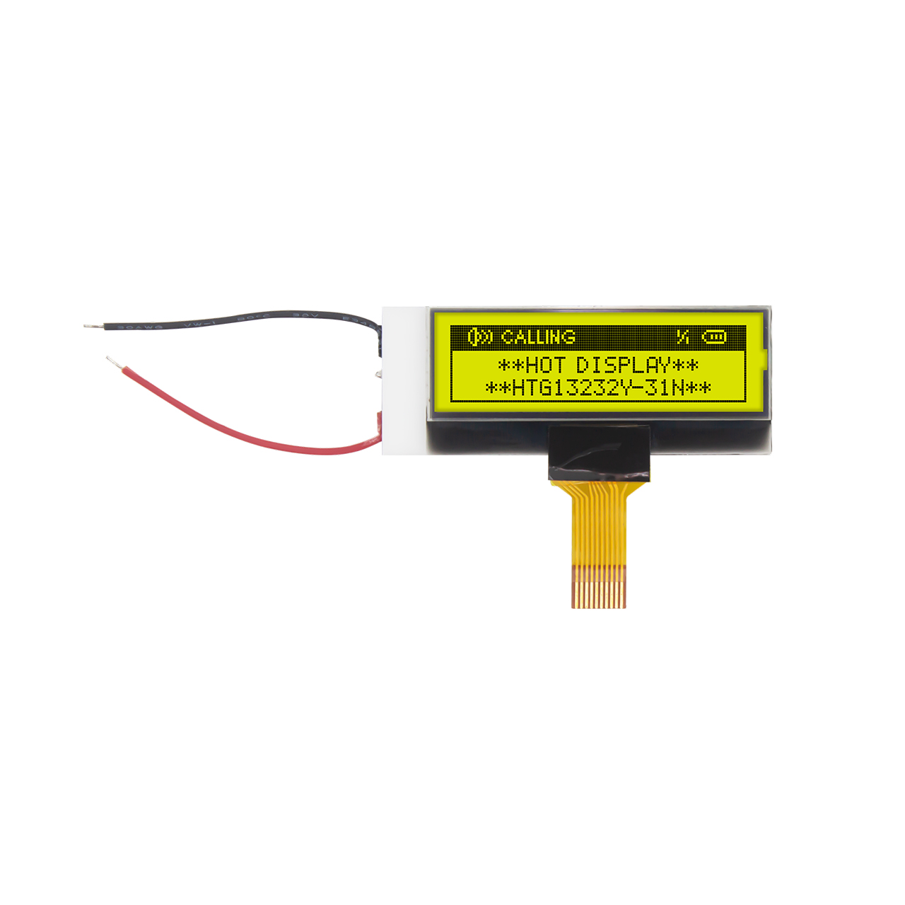 1.3" 132X32 Graphic COG LCD | STN + Gray | Yellow-Green Backlight | SPI | ST7567 | Arduino