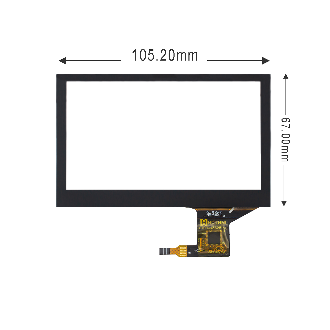 4.3 寸电容触摸屏 - GT911控制芯片 - I2C接口