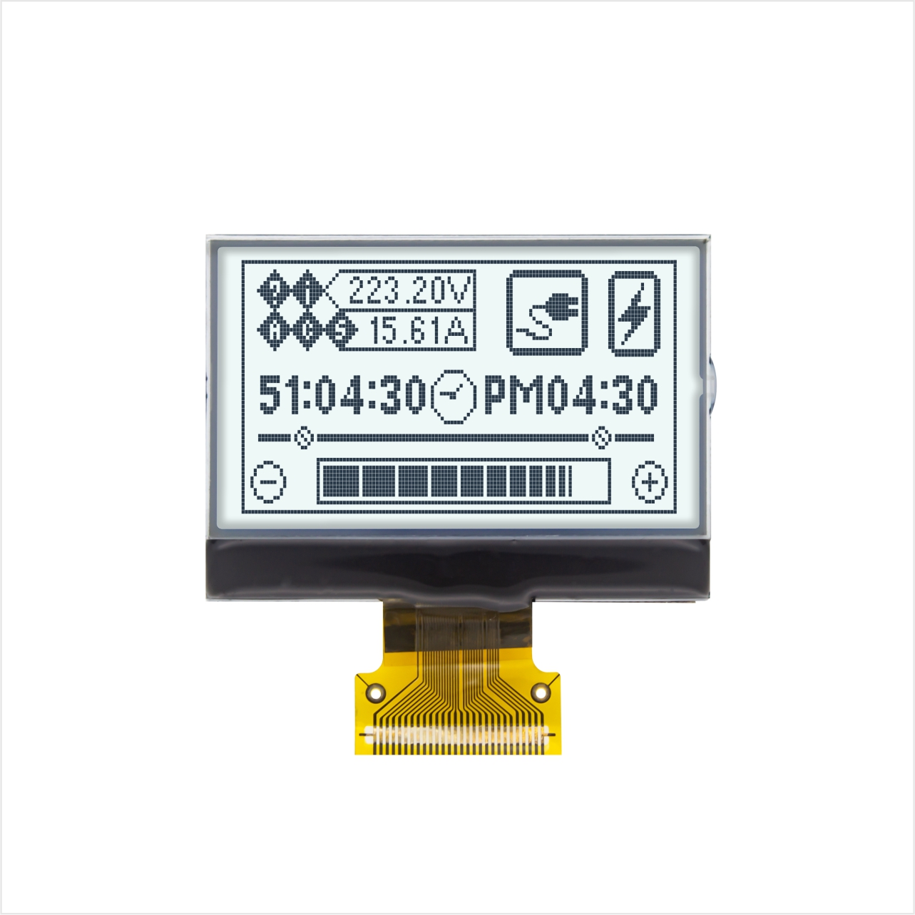 Graphic COG LCD 128X64 | FSTN+ | 1.8" Gray Text on White Background | MCU | 3.3V | ST7565R | Arduino