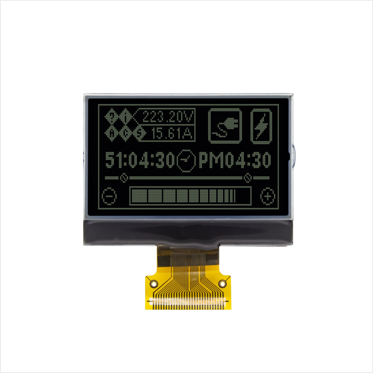 图形COG液晶屏 128X64 | FSTN+ | 1.8寸VA模黑底白字 | MCU | 3.3V全透性偏光片