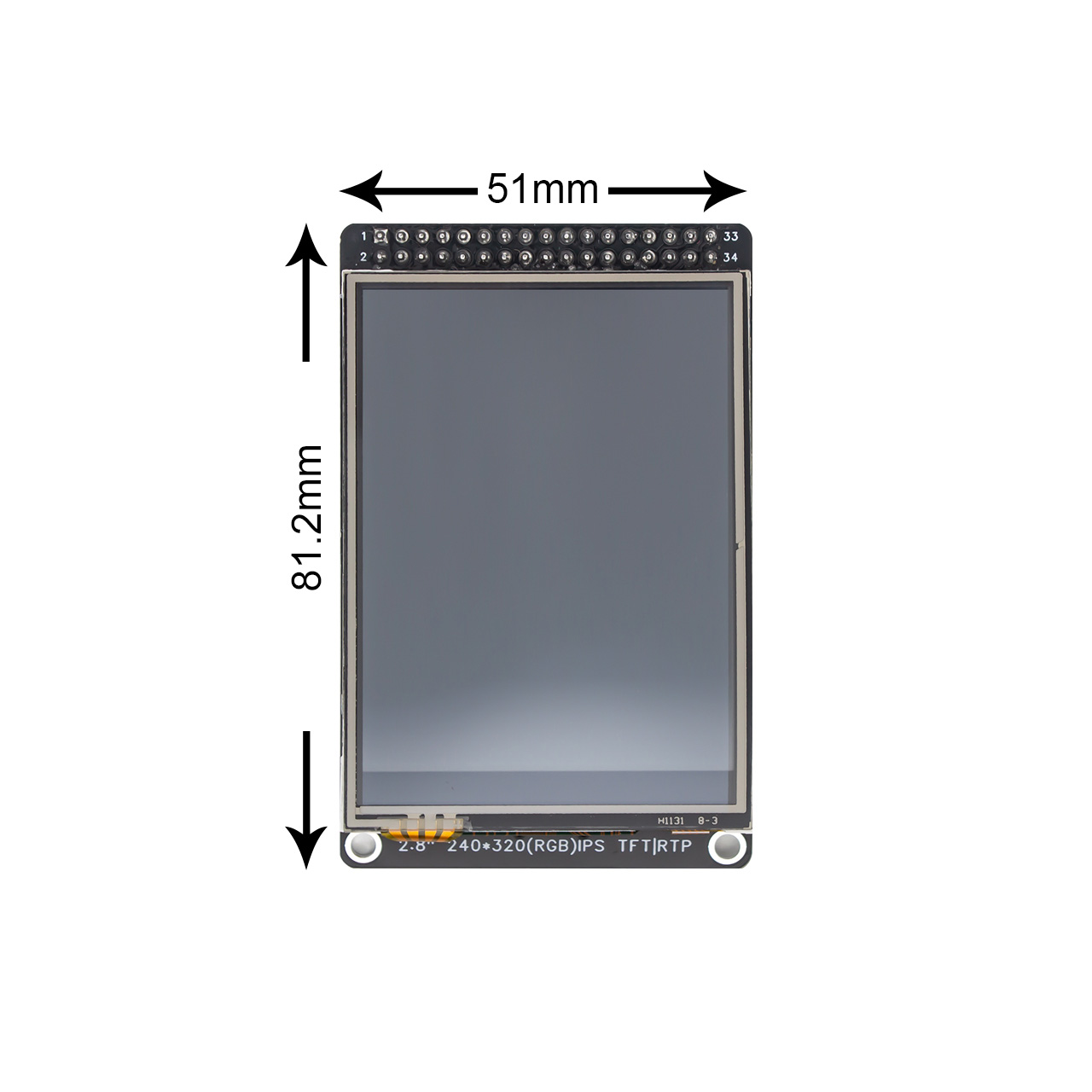 适用于 Arduino 的 2.8 英寸 TFT LCD 显示屏，带 RTP