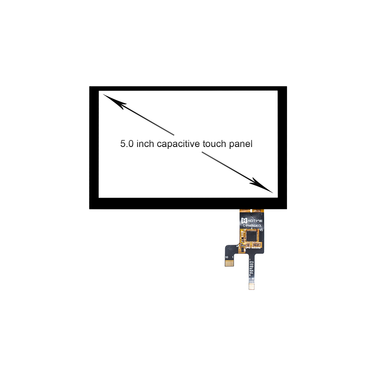 5.0英寸电容触控面板-GT911芯片-I2C接口-插接FPC