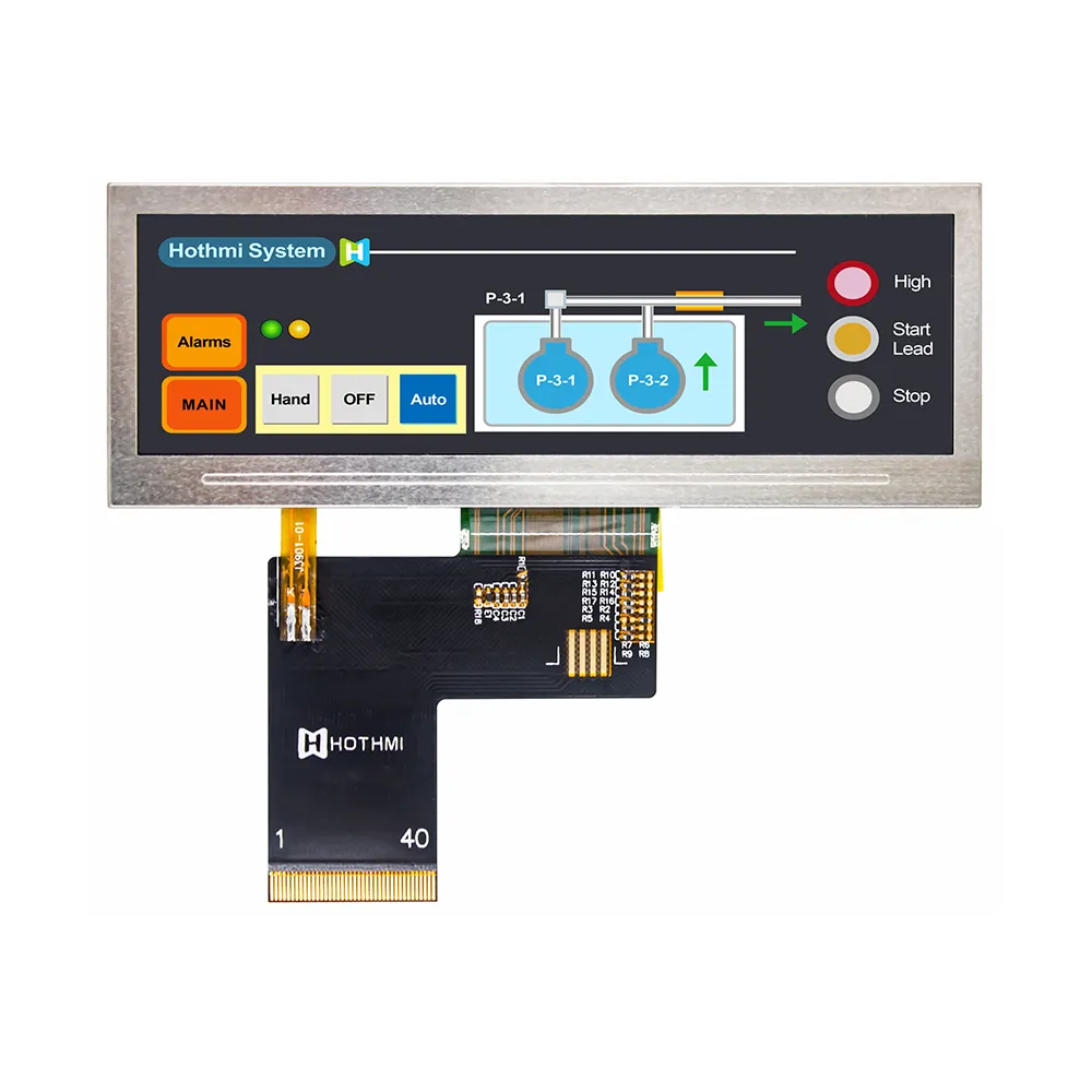 4英寸TFT液晶显示屏，分辨率为480x128，条形显示屏