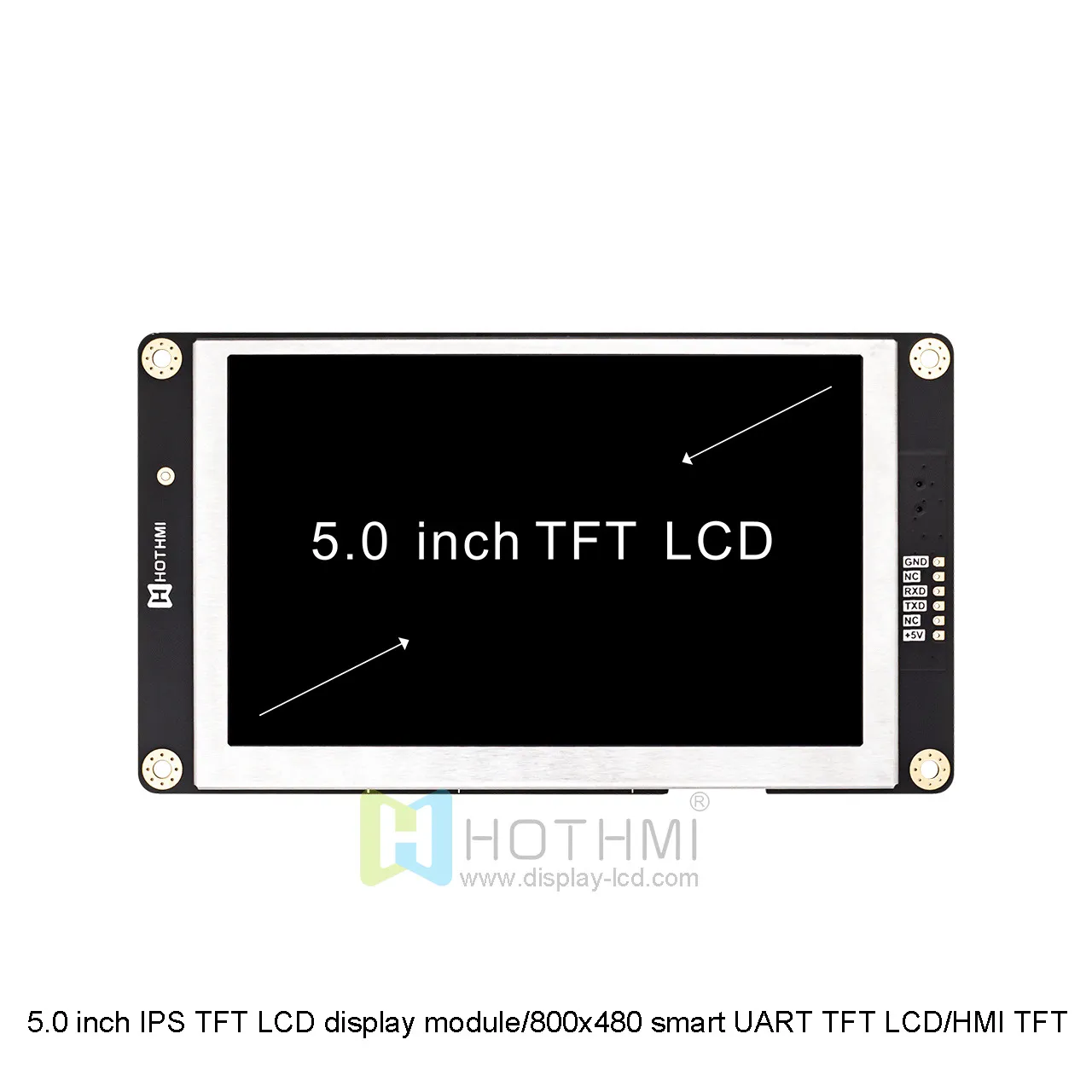 5 智能 TFT LCD 显示模块 | 800x480 分辨率，适用于工业