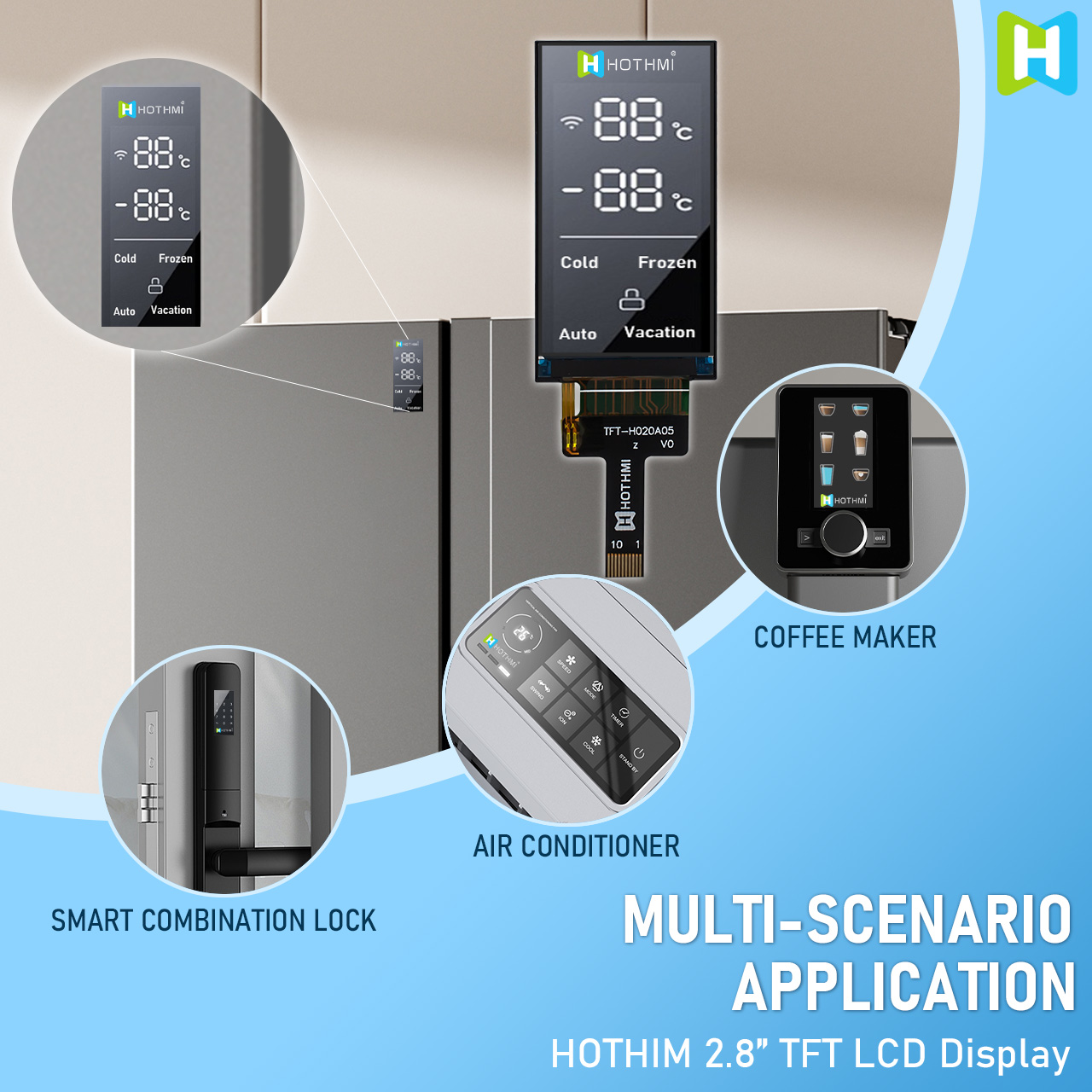 2.0英寸TFT LCD显示屏 170x320分辨率 SPI接口