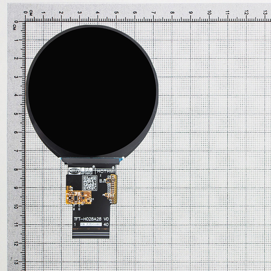 2.8寸RGB IPS圆形TFT高清屏incell540x540点阵AXS15260D