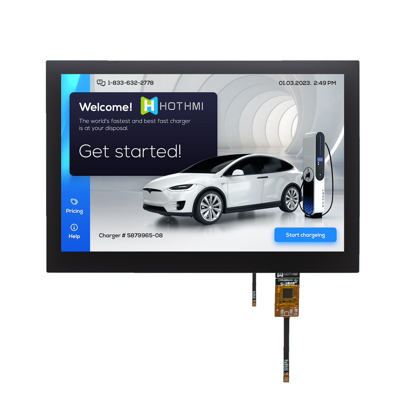 8寸TFT液晶显示屏高亮度LVDS接口阳光下可视