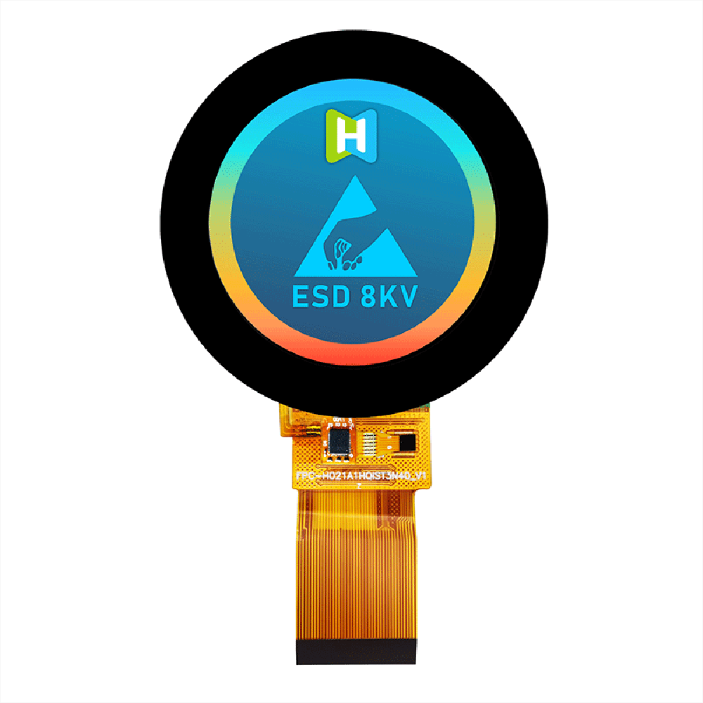 2.1英寸圆形TFT液晶显示屏，带电容式触摸屏