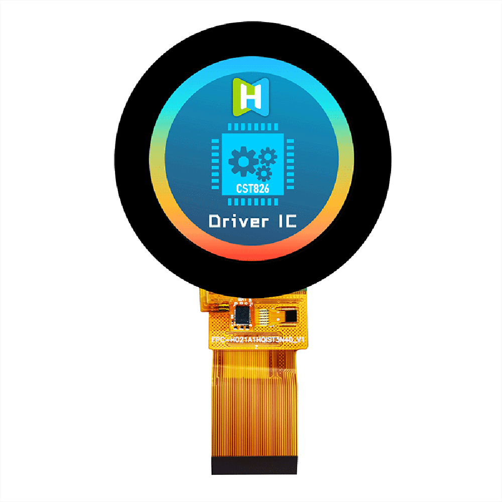 2.1英寸圆形TFT液晶显示屏，带电容式触摸屏