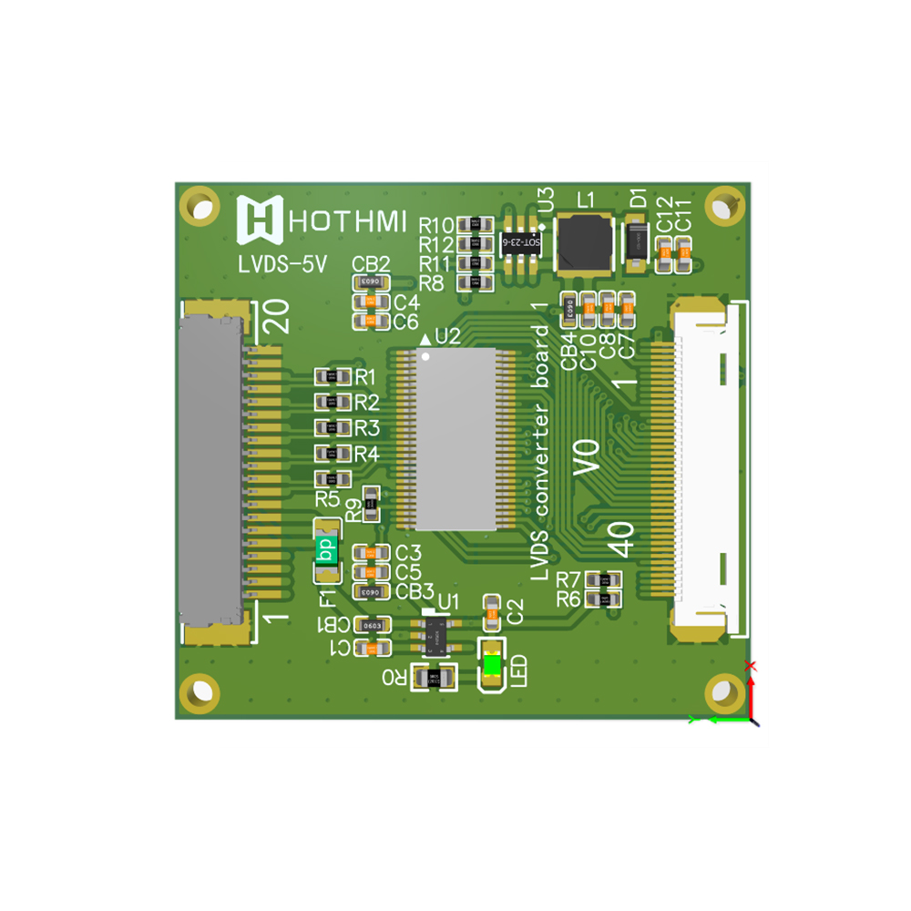 从LVDS信号转为RGB信号的转接板