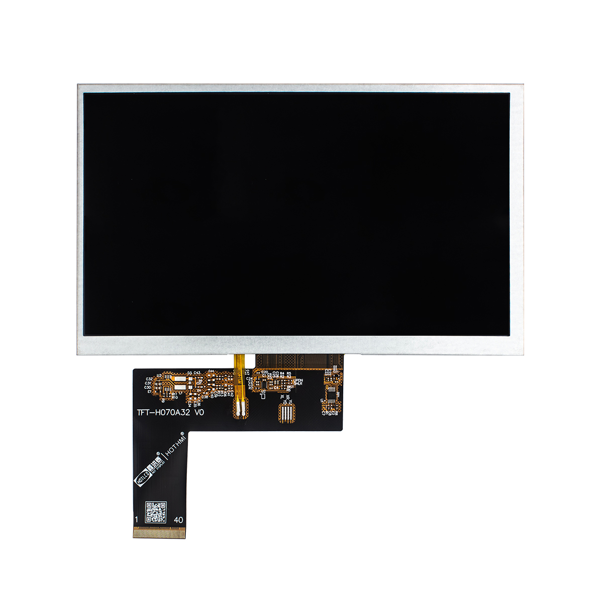 7寸800x480宽温IPS视角TFT显示屏工业级RGB 40pin