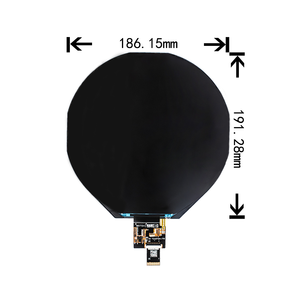 7寸1080x1080 圆形TFT 液晶显示屏MIPI DSI 接口FL5893控制芯片