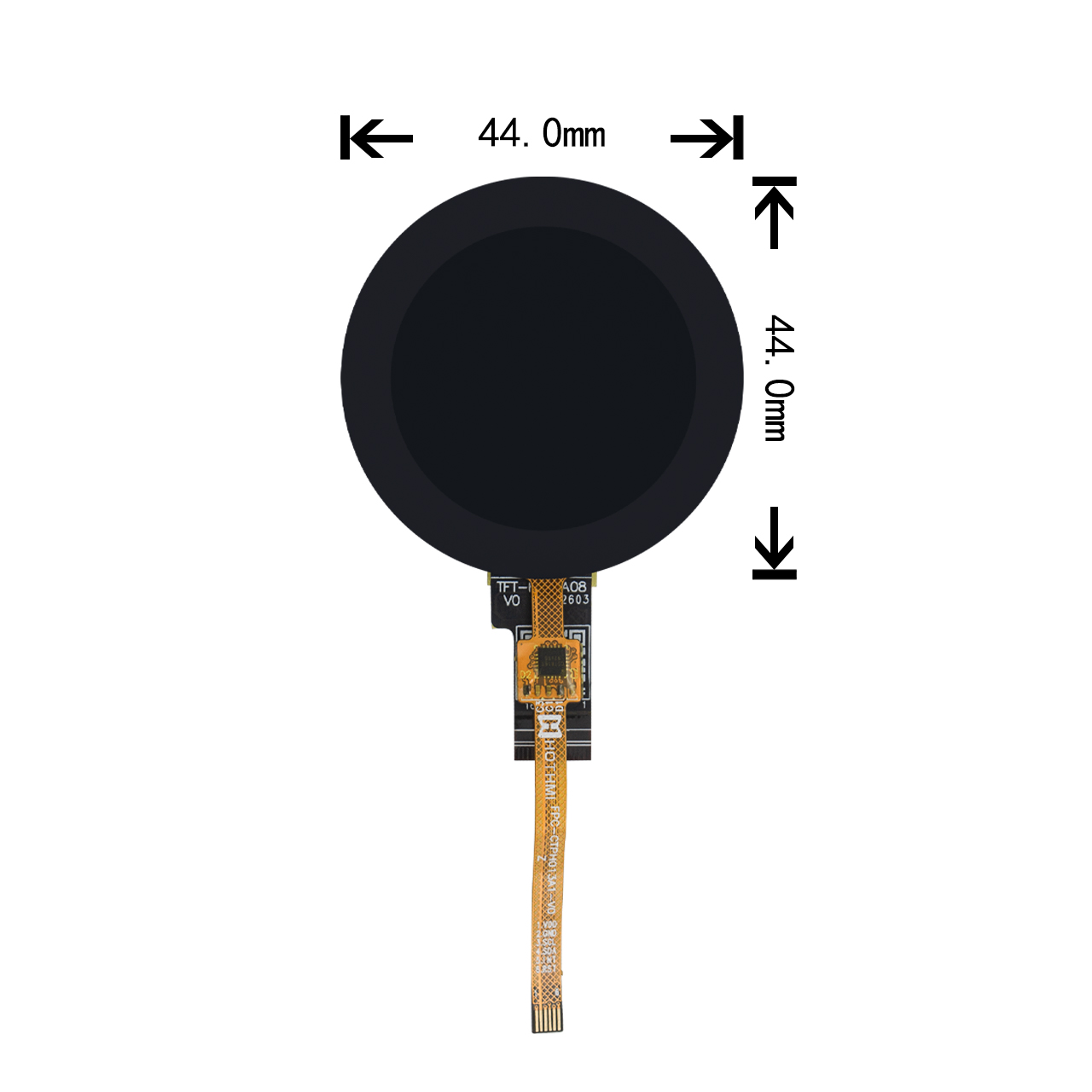 1.3寸圆形TFT电容式触摸屏360x360 MIPI 接口ST77916芯片