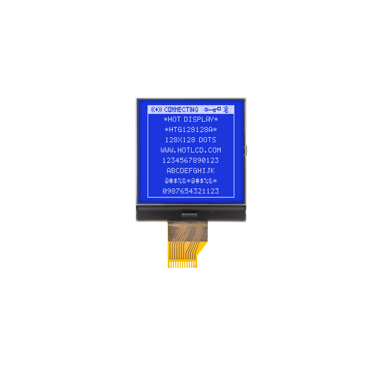 2.2寸 128X128图形COG液晶屏 | STN - | 带白色侧背光 | SPI | 蓝色显示屏 | UC1617S | Arduino