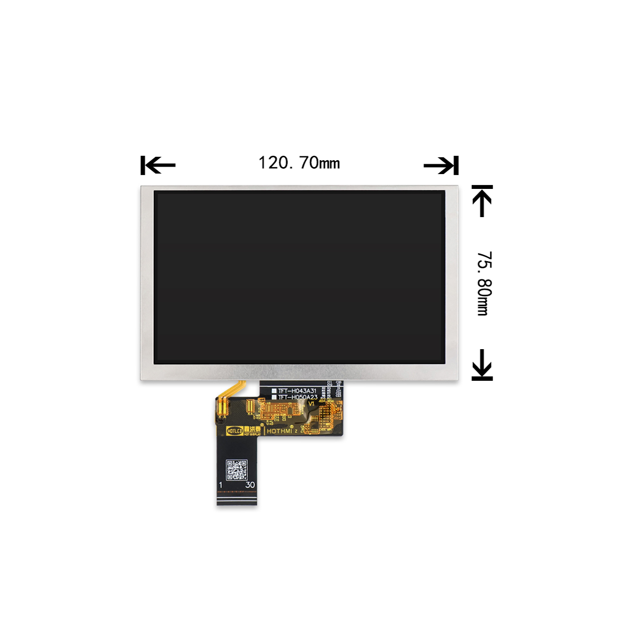 5英寸高亮度TFT液晶显示屏带MIPI DSI LVDS接口