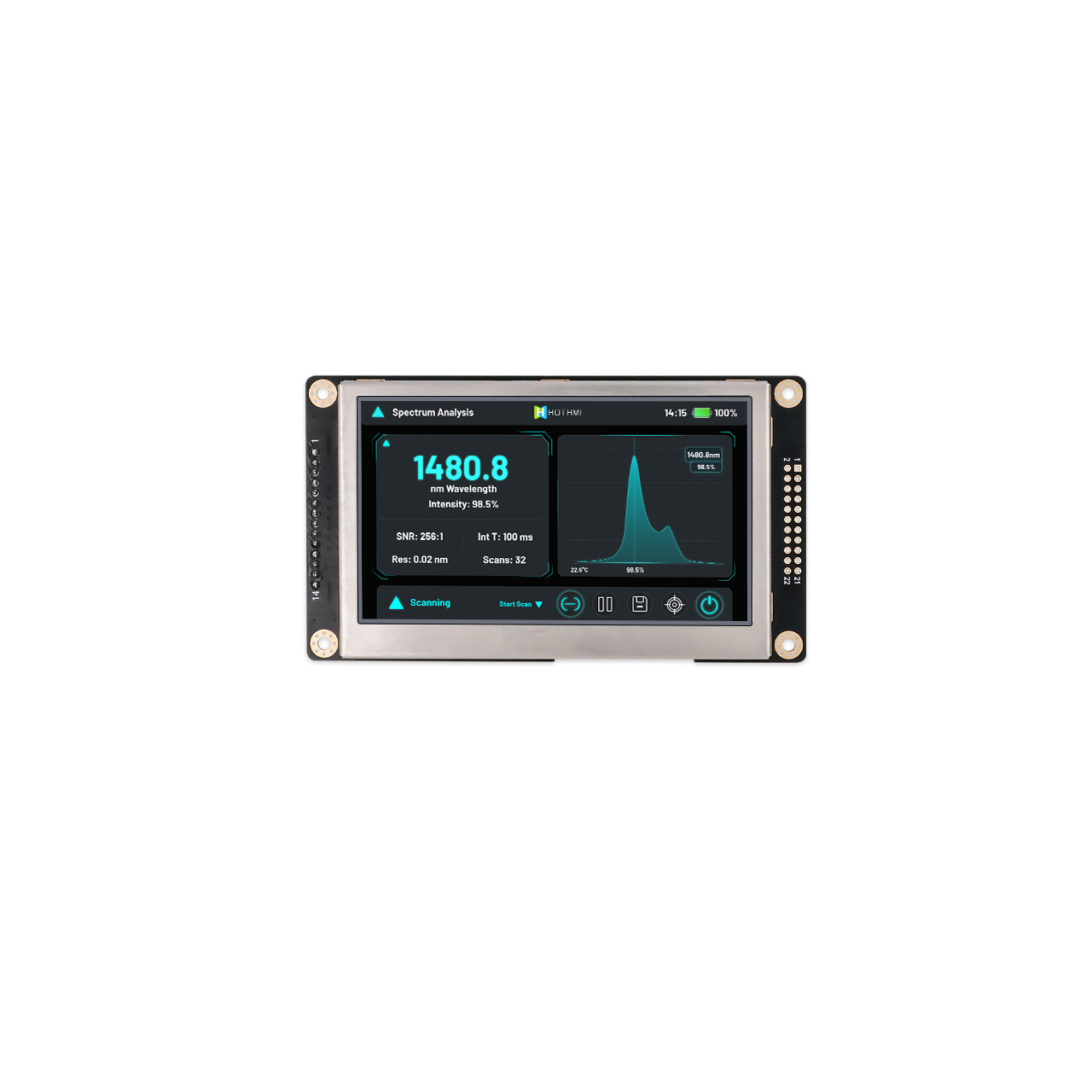 工业级 4.3 英寸 TFT LCD 模块 480x272 可定制显示解决方案