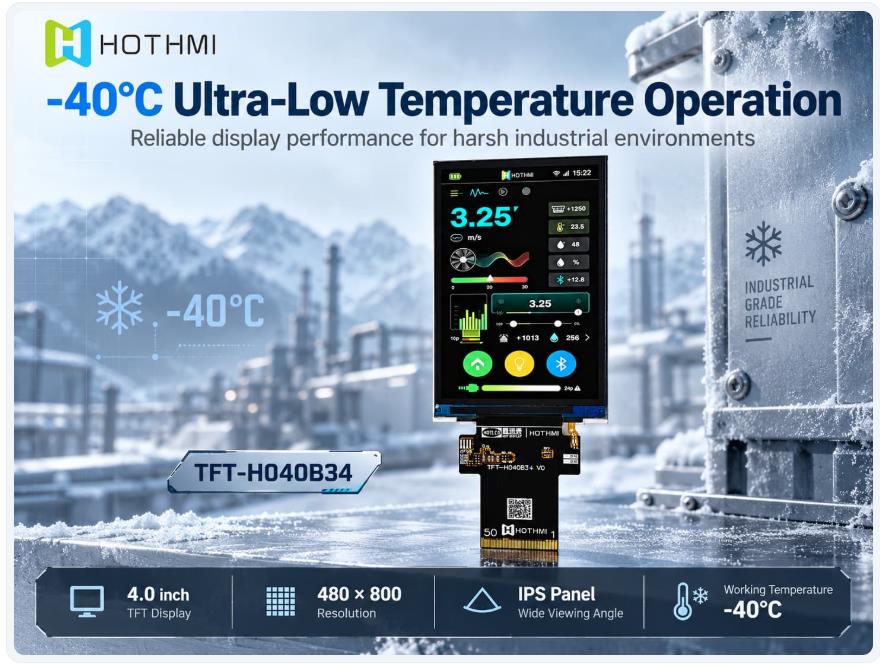 4.0寸超低温液晶显示屏车载显示屏方案