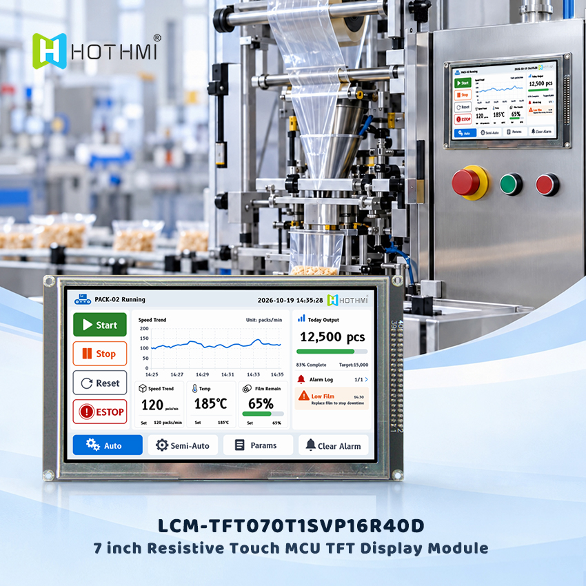7寸电阻式触摸显示模块 800x480 MCU TFT LCD