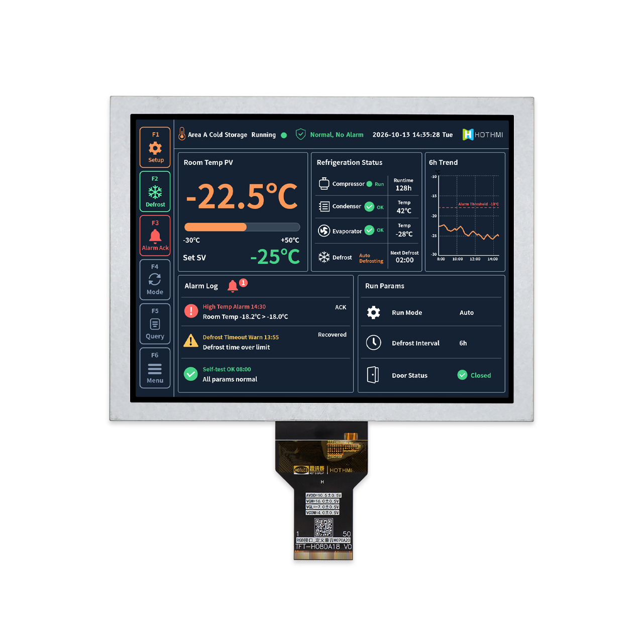 8 寸800x600 RGB 接口TFT LCD 显示屏