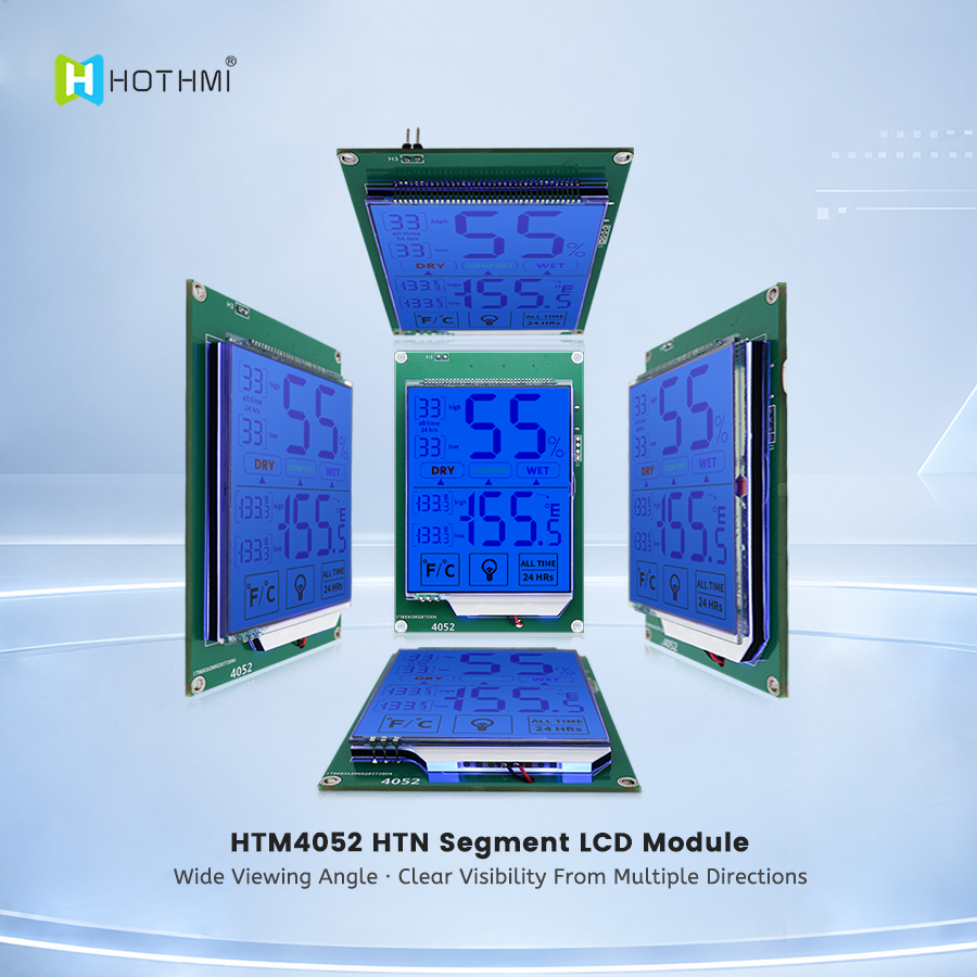 带背光的 HTN 半透半反段式 LCD 显示屏